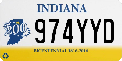 IN license plate 974YYD