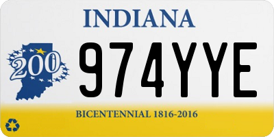 IN license plate 974YYE