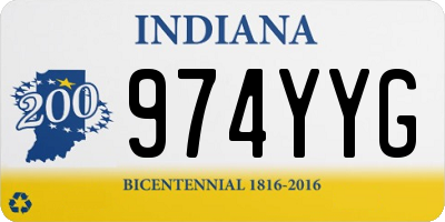 IN license plate 974YYG