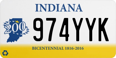 IN license plate 974YYK