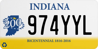 IN license plate 974YYL