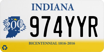IN license plate 974YYR