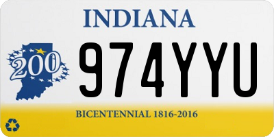 IN license plate 974YYU
