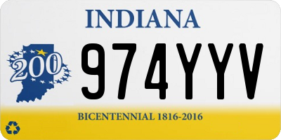 IN license plate 974YYV
