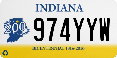 IN license plate 974YYW