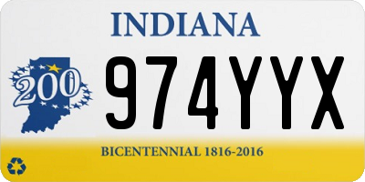 IN license plate 974YYX