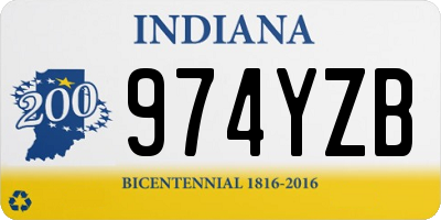 IN license plate 974YZB