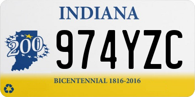 IN license plate 974YZC