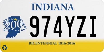 IN license plate 974YZI