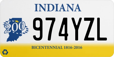IN license plate 974YZL