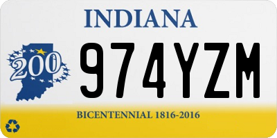 IN license plate 974YZM