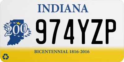 IN license plate 974YZP