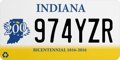 IN license plate 974YZR