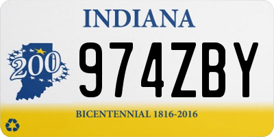 IN license plate 974ZBY