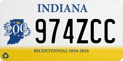 IN license plate 974ZCC
