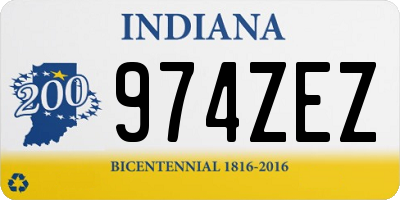IN license plate 974ZEZ