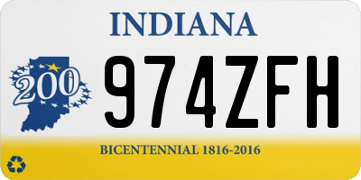 IN license plate 974ZFH