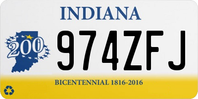 IN license plate 974ZFJ