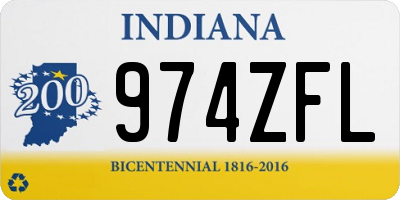 IN license plate 974ZFL