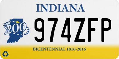 IN license plate 974ZFP