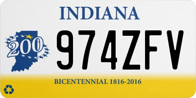 IN license plate 974ZFV