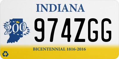 IN license plate 974ZGG