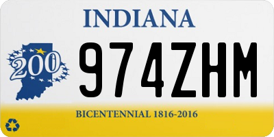 IN license plate 974ZHM