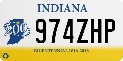IN license plate 974ZHP