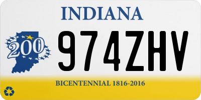 IN license plate 974ZHV