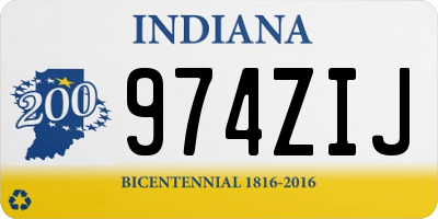 IN license plate 974ZIJ