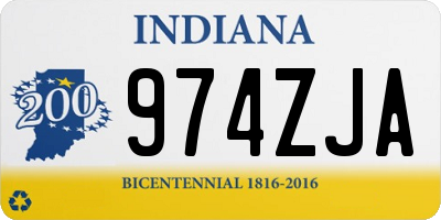 IN license plate 974ZJA