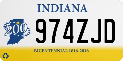 IN license plate 974ZJD