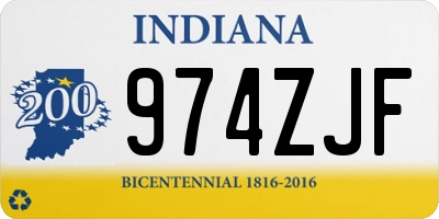 IN license plate 974ZJF