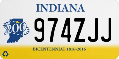 IN license plate 974ZJJ