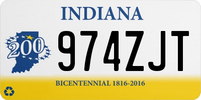 IN license plate 974ZJT