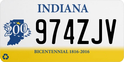 IN license plate 974ZJV