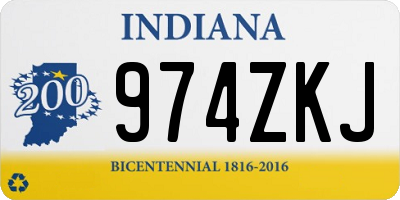 IN license plate 974ZKJ