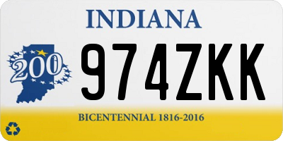 IN license plate 974ZKK