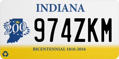IN license plate 974ZKM