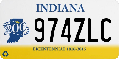 IN license plate 974ZLC