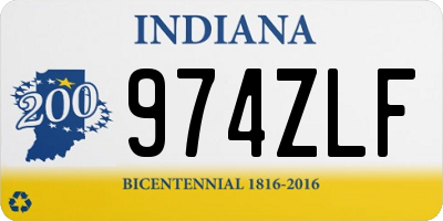 IN license plate 974ZLF