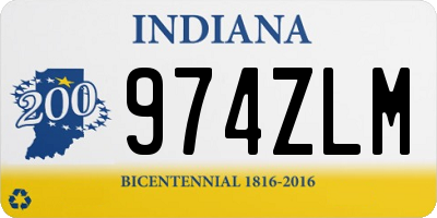 IN license plate 974ZLM