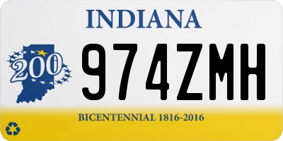 IN license plate 974ZMH