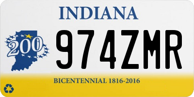 IN license plate 974ZMR