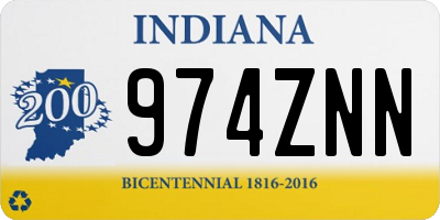 IN license plate 974ZNN