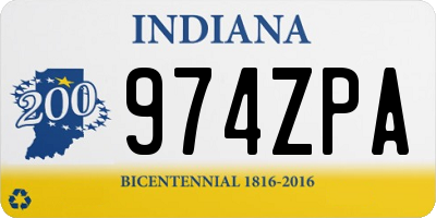IN license plate 974ZPA