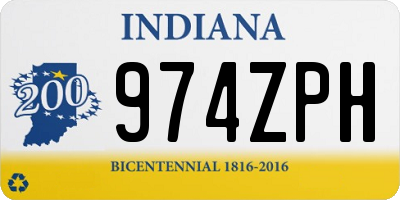 IN license plate 974ZPH