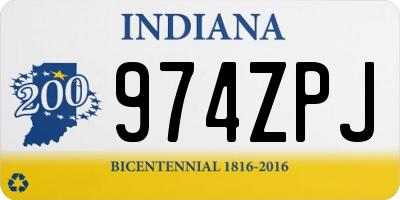 IN license plate 974ZPJ