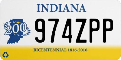 IN license plate 974ZPP