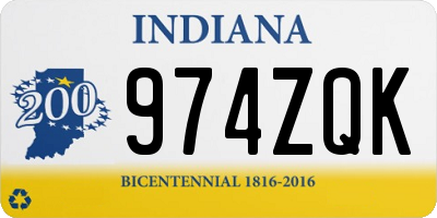 IN license plate 974ZQK